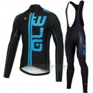 ALE Cycling Jersey Bib Tight 2016 Men Long Sleeve Blue and Black