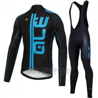 ALE Cycling Jersey Bib Tight 2016 Men Long Sleeve Blue and Black