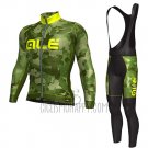 ALE Cycling Jersey Bib Tight 2016 Men Long Sleeve Yellow and Green