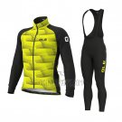 ALE Cycling Jersey Bib Tight 2021 Men Long Sleeve Black Yellow