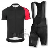 Assos Cycling Jersey Bib Short 2016 Men Short Sleeve Black and Red