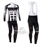 Assos Cycling Jersey Bib Tight 2013 Men Long Sleeve White and Black