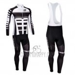 Assos Cycling Jersey Bib Tight 2013 Men Long Sleeve White and Black