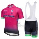 Astana Cycling Jersey Bib Short 2018 Short Sleeve Pink