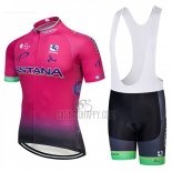 Astana Cycling Jersey Bib Short 2018 Short Sleeve Pink