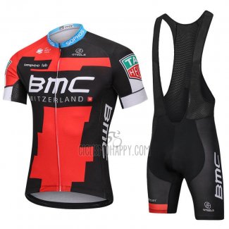 BMC Cycling Jersey Bib Short 2018 Short Sleeve Red Black