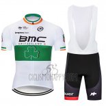 BMC Cycling Jersey Bib Short 2019 Short Sleeve White Green