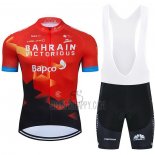 Bahrain Victorious Cycling Jersey Bib Short 2021 Short Sleeve Red