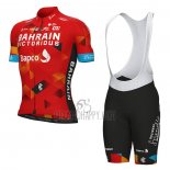 Bahrain Victorious Cycling Jersey Bib Short 2022 Short Sleeve Red