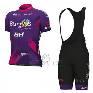 Burgos BH Cycling Jersey Bib Short 2022 Men Short Sleeve Purple Fuchsia