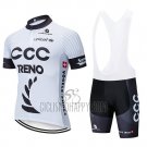 CCC Cycling Jersey Bib Short 2019 Short Sleeve White Black