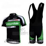Cannondale Cycling Jersey Bib Short 2011 Men Short Sleeve Black and Green