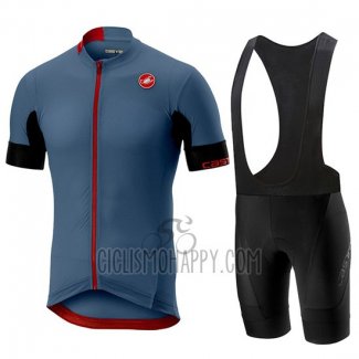 Castelli Aero Race Cycling Jersey Bib Short 2019 Men Short Sleeve Blue
