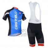 Castelli Cycling Jersey Bib Short 2013 Men Short Sleeve Black and Blue