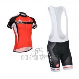 Castelli Cycling Jersey Bib Short 2014 Men Short Sleeve Red and Black