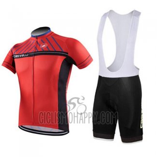 Castelli Cycling Jersey Bib Short 2016 Men Short Sleeve Black and Red