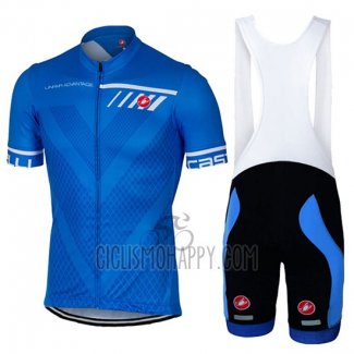 Castelli Cycling Jersey Bib Short 2017 Men Short Sleeve Blue