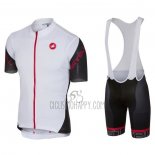 Castelli Cycling Jersey Bib Short 2020 Men Short Sleeve Black White Red