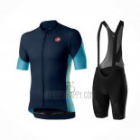 Castelli Cycling Jersey Bib Short 2021 Men Short Sleeve Dark Blue