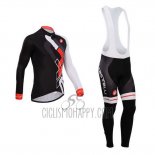 Castelli Cycling Jersey Bib Tight 2014 Men Long Sleeve Red and Black
