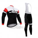 Castelli Cycling Jersey Bib Tight 2015 Men Long Sleeve Deep White and Black
