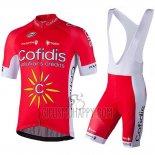 Cofidis Cycling Jersey Bib Short 2018 Short Sleeve Confidis Red