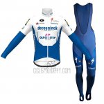 Deceuninck Quick Step Cycling Jersey Bib Tight 2020 Long Sleeve Blue White