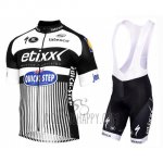 Etixx Quick Step Cycling Jersey Bib Short 2016 Short Sleeve White and Black