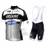 Etixx Quick Step Cycling Jersey Bib Short 2016 Short Sleeve White and Black