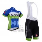 Garmin Cycling Jersey Bib Short 2015 Men Short Sleeve Blue and White