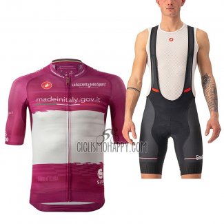 Giro d'Italia Cycling Jersey Bib Short 2023 Men Short Sleeve Purple