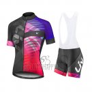 Liv Cycling Jersey Bib Short 2019 Women Short Sleeve Purple Red Black