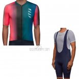 Maap Cortina Cycling Jersey Bib Short 2019 Men Short Sleeve Red Green Blue