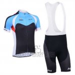 Nalini Cycling Jersey Bib Short 2013 Men Short Sleeve Black and Sky Blue