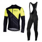 Nalini Cycling Jersey Bib Tight 2020 Men Long Sleeve Black Yellow