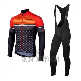 Nalini Cycling Jersey Bib Tight 2020 Men Long Sleeve Orange Black
