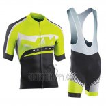 Northwave Cycling Jersey Bib Short 2019 Men Short Sleeve Green Silver Black