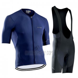 Northwave Cycling Jersey Bib Short 2021 Men Short Sleeve Blue