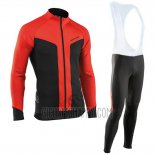 Northwave Cycling Jersey Bib Tight 2017 Men Long Sleeve Red and Black