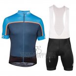 POC Essential Road Block Cycling Jersey Bib Short 2018 Men Short Sleeve Blue