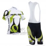 Pearl Izumi Cycling Jersey Bib Short 2013 Men Short Sleeve White and Green