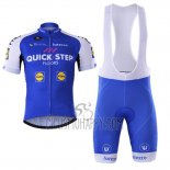 Quick Step Floor Cycling Jersey Bib Short 2017 Short Sleeve Blue