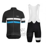 Rapha Cycling Jersey Bib Short 2015 Men Short Sleeve Black and Blue