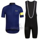 Rapha Cycling Jersey Bib Short 2016 Men Short Sleeve Blue and Black