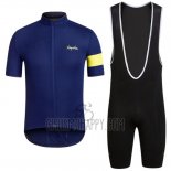 Rapha Cycling Jersey Bib Short 2016 Men Short Sleeve Blue and Black