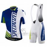 Specialized Cycling Jersey Bib Short 2016 Men Short Sleeve Blue and White