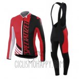 Specialized Cycling Jersey Bib Tight 2015 Men Long Sleeve Black and Bright Red
