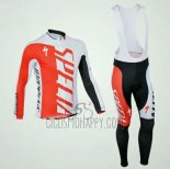 Specialized Cycling Jersey Bib Tight 2015 Men Long Sleeve Red and White