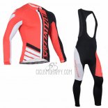 Specialized Cycling Jersey Bib Tight 2016 Men Long Sleeve Orange and Black