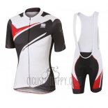 Sportful Cycling Jersey Bib Short 2016 Men Short Sleeve White and Black